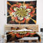 Tapisserie fleur abstraite fractale-28498309