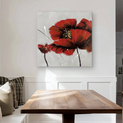 Red Poppy Flowers - Metal Print for Home Decor | Office Art