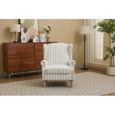 Chaise d'appoint moderne avec pieds en bois rétro, fauteuil rembourré confortable, canapé simple à motif floral pour le bureau de la chambre à coucher du salon