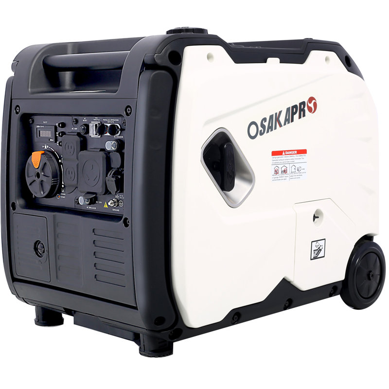 Quiet Inverter Generator 4500W Portable Generator Electric Start, Foldable Handle With Wheel,212Cc 4 Stroke EPA Compliant
