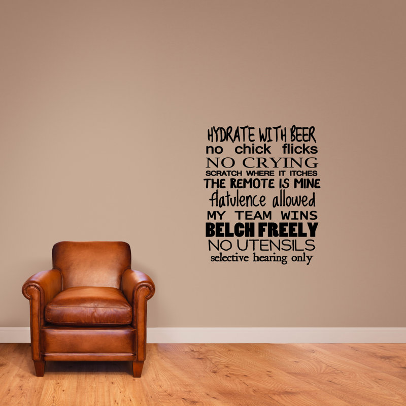 Text & Numbers Non-Wall Damaging, Black