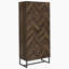 Armoire d'appoint à 8 tablettes en chêne rustique et bronze industriel-1246956272
