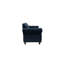 Causeuse formelle de luxe 1pc en velours indigo avec coussins 2 places
