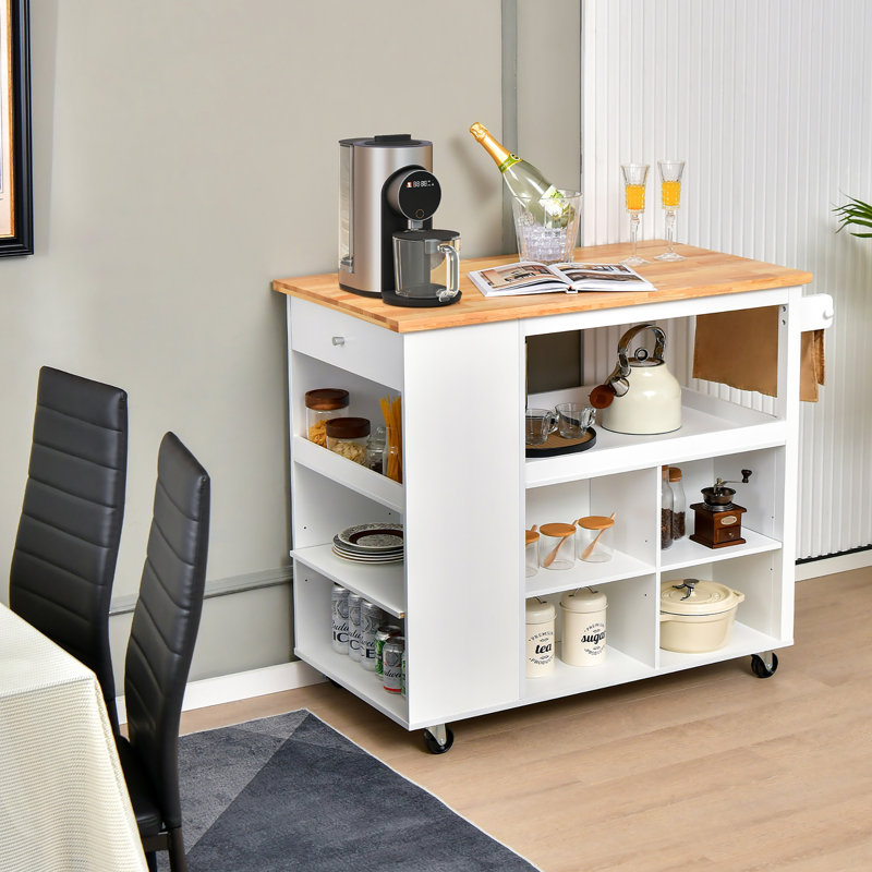 Solid Wood Top Kitchen Island