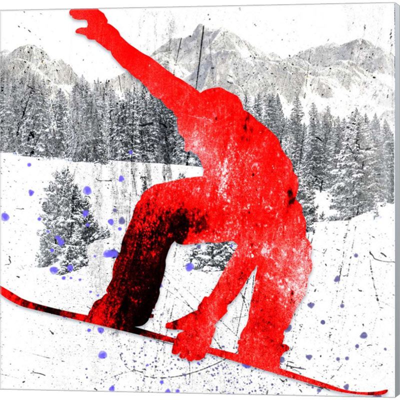«Extreme Snowboarder» par Lightboxjournal, art sur toile (ensemble de 2)
