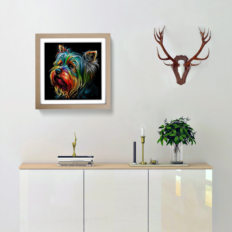 Single Picture Frame Print on Wood, Oak Framed