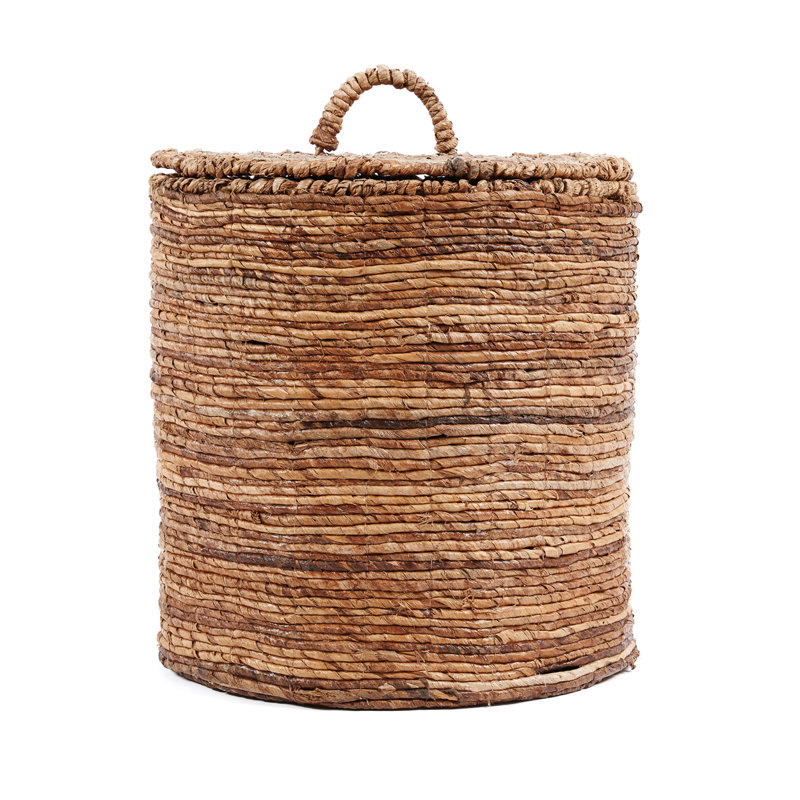 August Grove Banana Leaf Decorative Basket, 50cm H x 45cm W x 45cm D