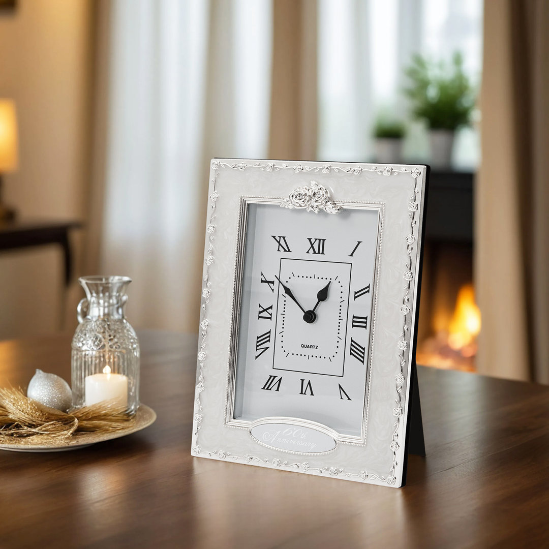 Traditional Roman Numeral Resin Quartz Movement / Crystal Tabletop Clock