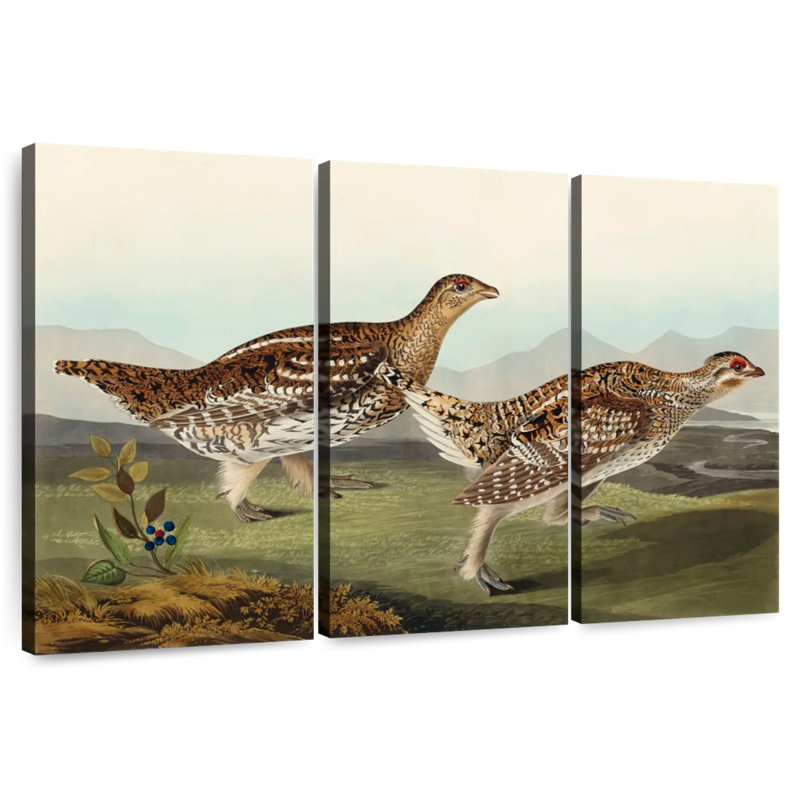 Brampt Sharp Tailed Grouse, 48" H x 74" W