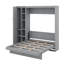 Lit escamotable double avec tablettes, garde-robe et DEL-1860228962-1860228963