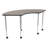 Structure Series 1/3 Round 65" x 30" Adjustable Height Mobile Collaborative Activity Table with Casters-51404088-51404089