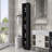 Storage Cabinet With 2-Doors For Bathroom, Office, Adjustable Shelves, MDF Board, Black-749112009