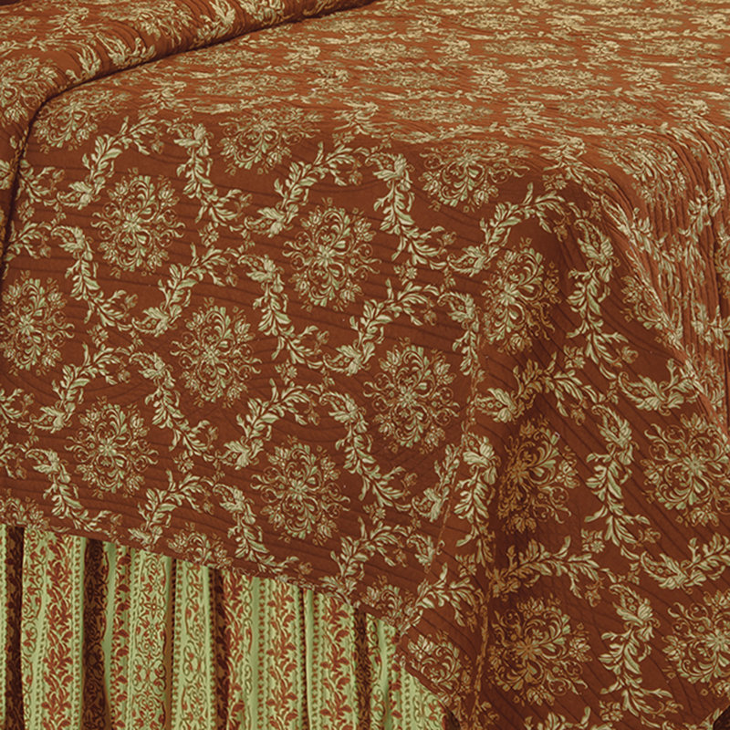 Colonial Williamsburg Windsor Damask Bed Skirt Drop Length: 18 inches, Twin