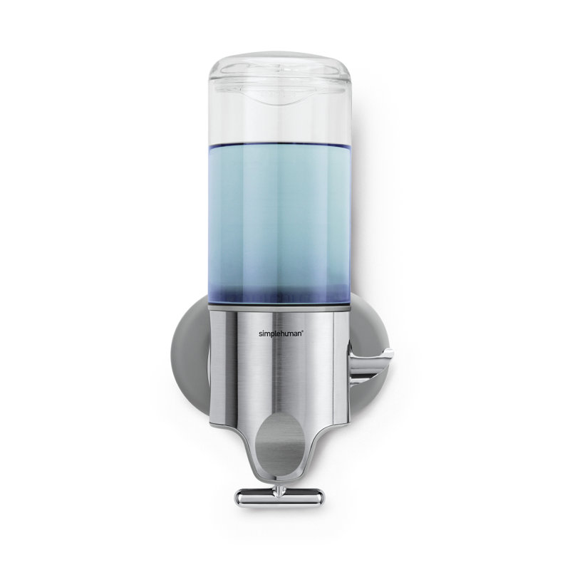 simplehuman Wall Mount Shower Pump, Shampoo and Soap Dispensers, Single 
