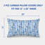 Ensemble de 2 housses de coussin lombaire intérieur / extérieur 12 po x 53 po hydrofuges et résistantes à la décoloration
