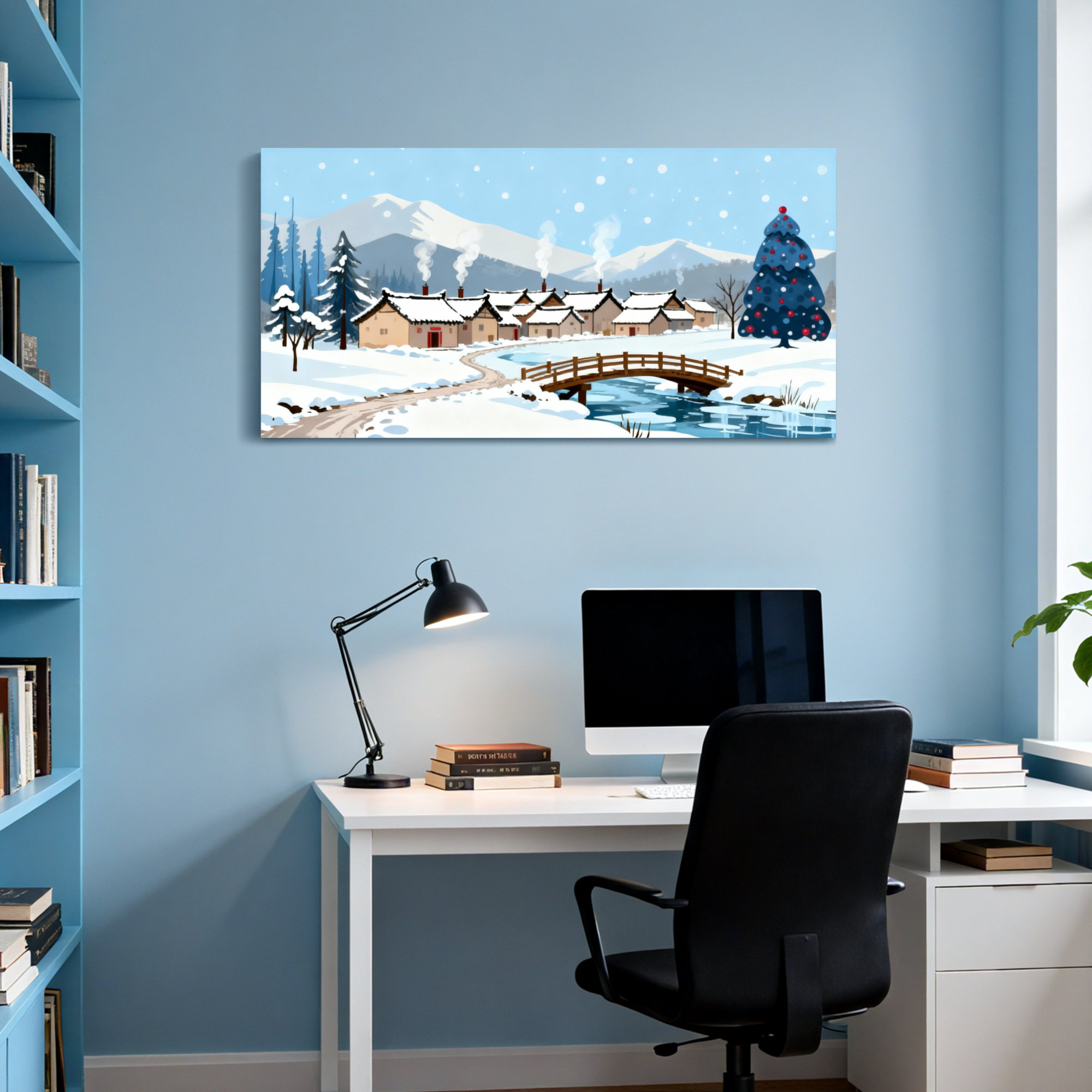 Red Barrel Studio® Landscape & Nature Winter Village Snowy Landscape ...