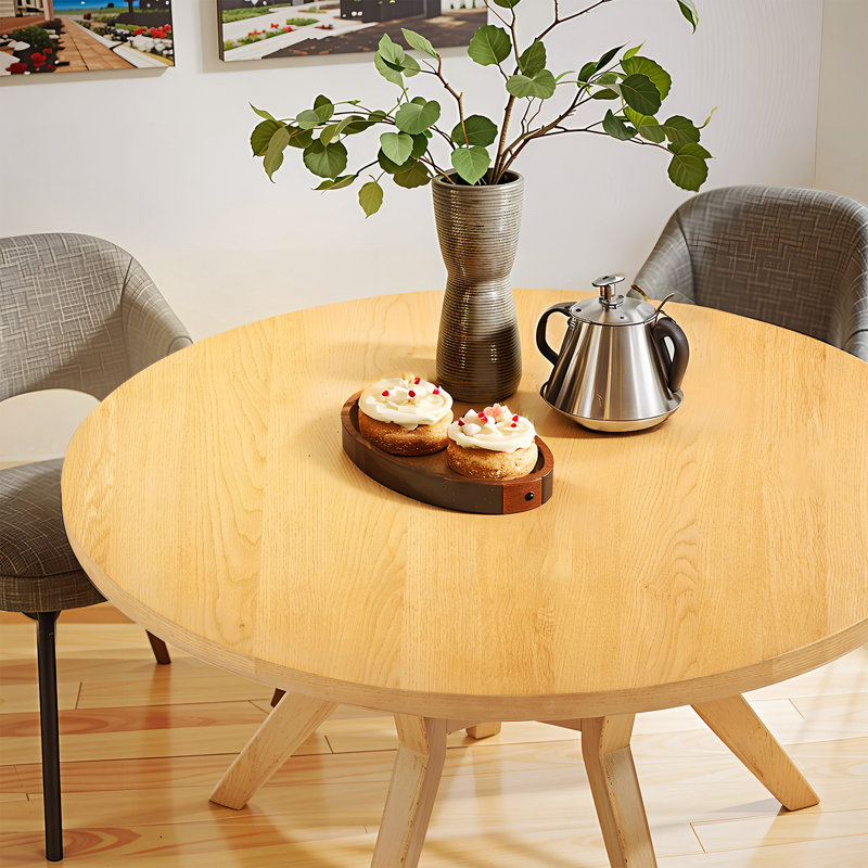 42“ Solid Wood Round Dining Table, Oak