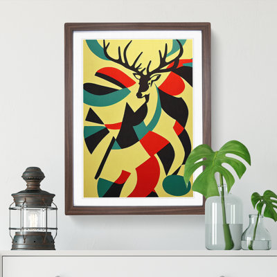 Abstract Stag Art No.2 - Framed Print