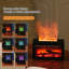 Diffuseur de bureau pour aromathérapie - Humidificateur de flamme coloré