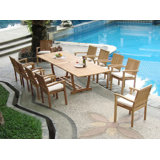 Manzanita Outdoor 11 - Piece Teak Dining Set