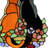 12.5"H Callie Cats in the Garden-Stained Glass Panel
