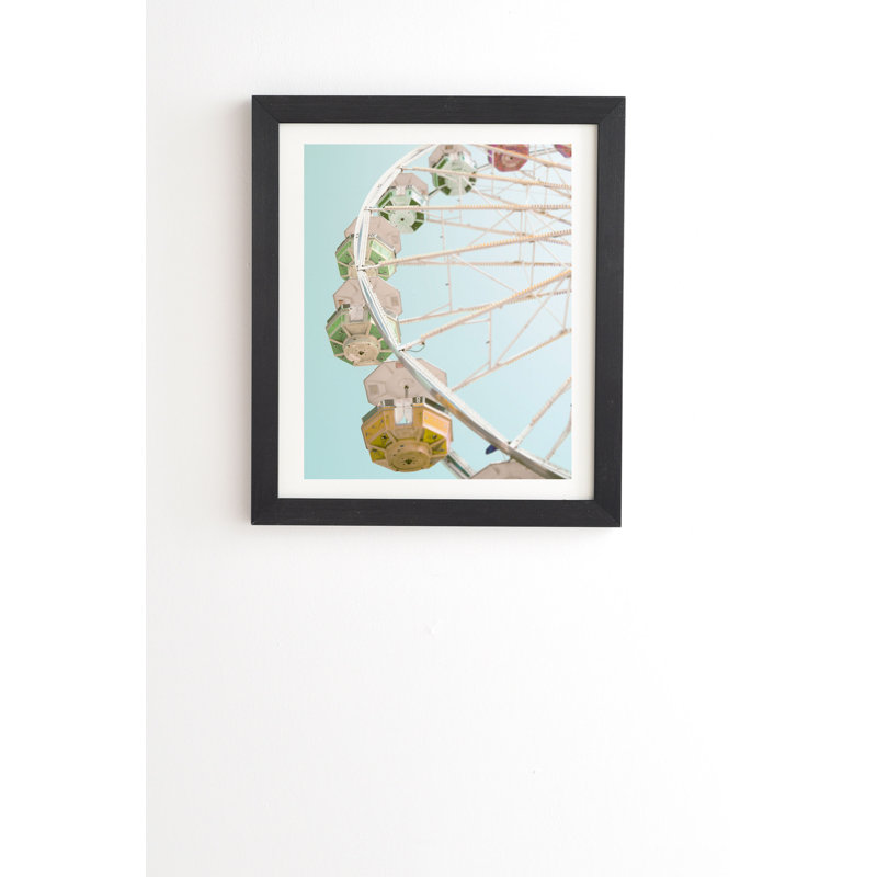 « pastel ferriss wheel », reproduction de photo, H 10 po x l 8 po x P 2 po, Papier, Blanc