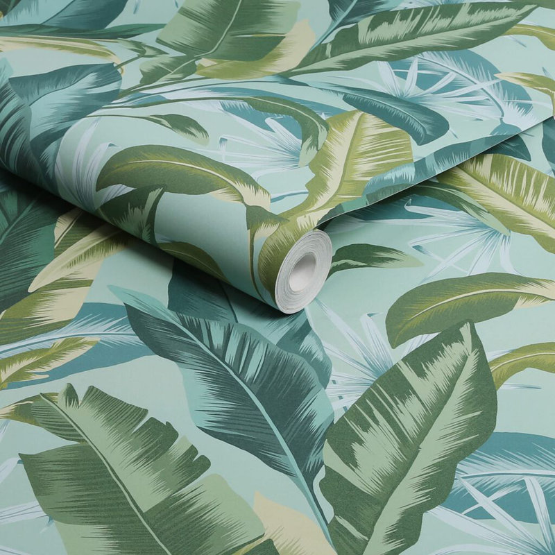 Envy Leaf It Out Wallpaper, Blue
