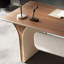 Nut-brown+White Rectangular Manufactured Wood with 1 drawers desk-328098184-328098185