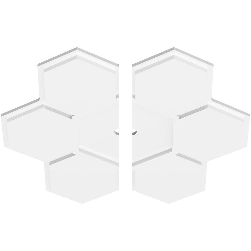 Médaillon de plafond contemporain en PVC de qualité architecturale Daisy, H 1 po x l 30 po x P 30 po