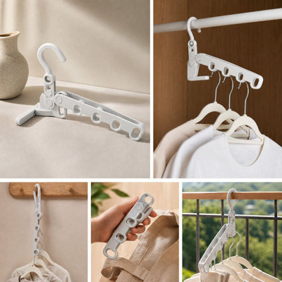 Woods hook Thickened Five-hole Folding Clothes Drying Rack  Travel Business Trip Hotel Portable Hanging Frame - For Drying Clothes In Dormitories Winter Clothes Drying