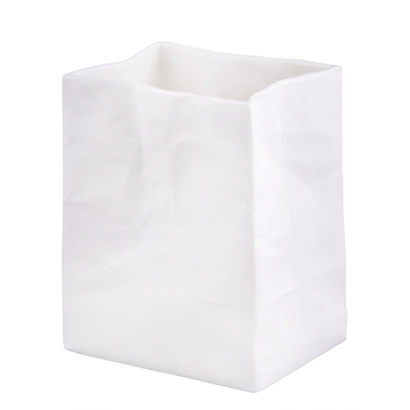 Porcelain Bag, 4.1" H x 3.3" W x 2.6" D