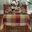Nappe rectangulaire avec nappe à carreaux 52 po x 70 po Anti-rétrécissement Housse de table décorative en tissu doux et infroissable (rectangulaire / oblongue, rouge)