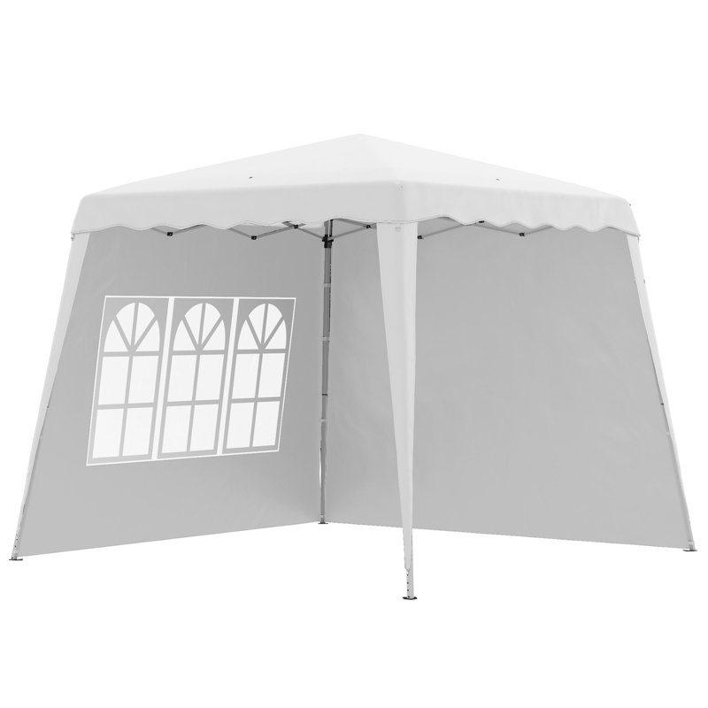 Avram Pop Up Canopy With Inclined Legs, White
