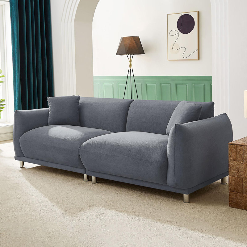 Causeuse Lucresha, Polyester gris foncé