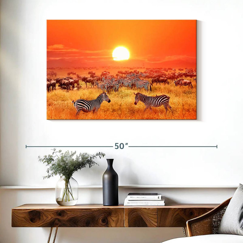Zèbres safari Brampt Serengeti, H 26 po x l 39 po