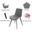 Table de salle à manger de cuisine moderne de 45,3 po l avec chaise de salle à manger h 32,4 po-273537503