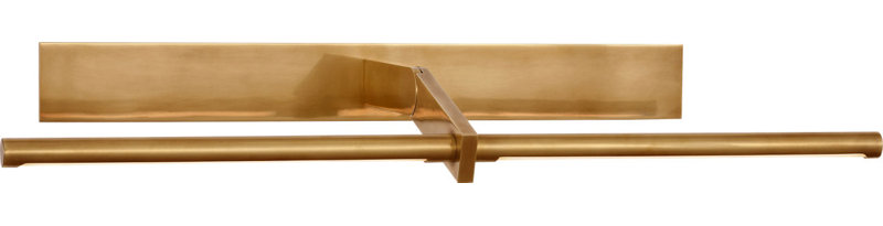 Axis Pivoting Library Light, 3" H x 31.5" W x 13.25" D, Antique-Burnished Brass