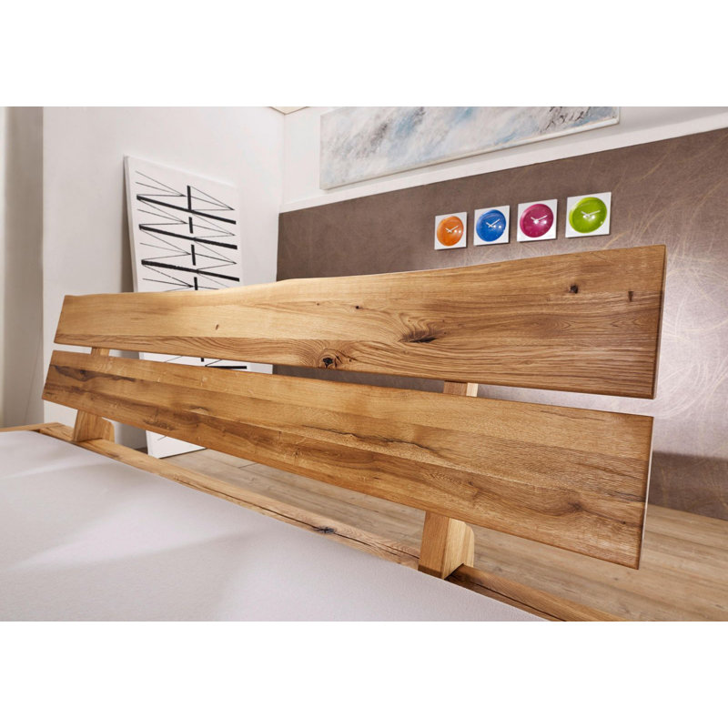 Jangali Solid Wood Bed, 180 x 222 cm, Brown Oiled