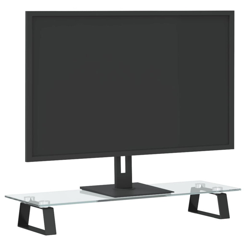 Dashira Monitor Stand, Black, 8cm H x 60cm W x 20cm D