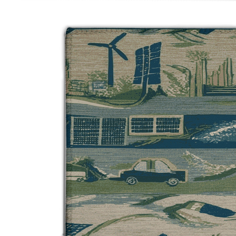 Transportation Gray Indoor and Outdoor Area Rug, Rectangle 2' x 3'
