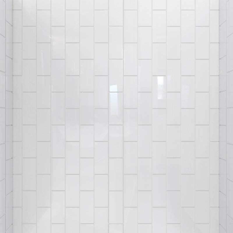 Matte Black 36" x 36" Sliding Shower Enclosure with Acrylic Wall Kit