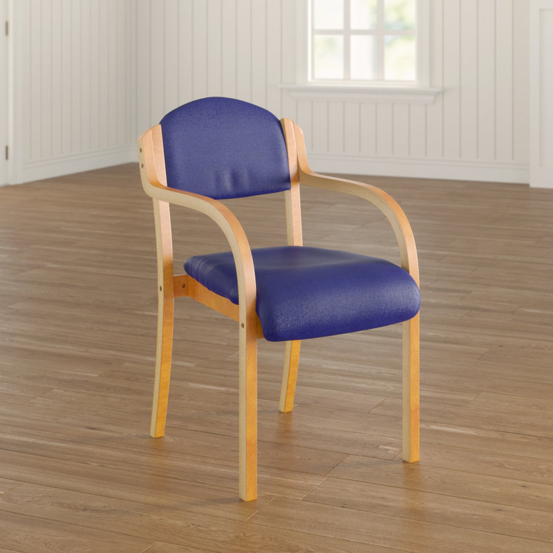 Villebois Bentwood Stacking Chair with Cushion, Blue