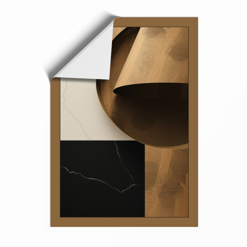 Bronze Sphere and Void Minimalist - Framed Print, A3 - 42.0 x 29.7 cm, Unframed