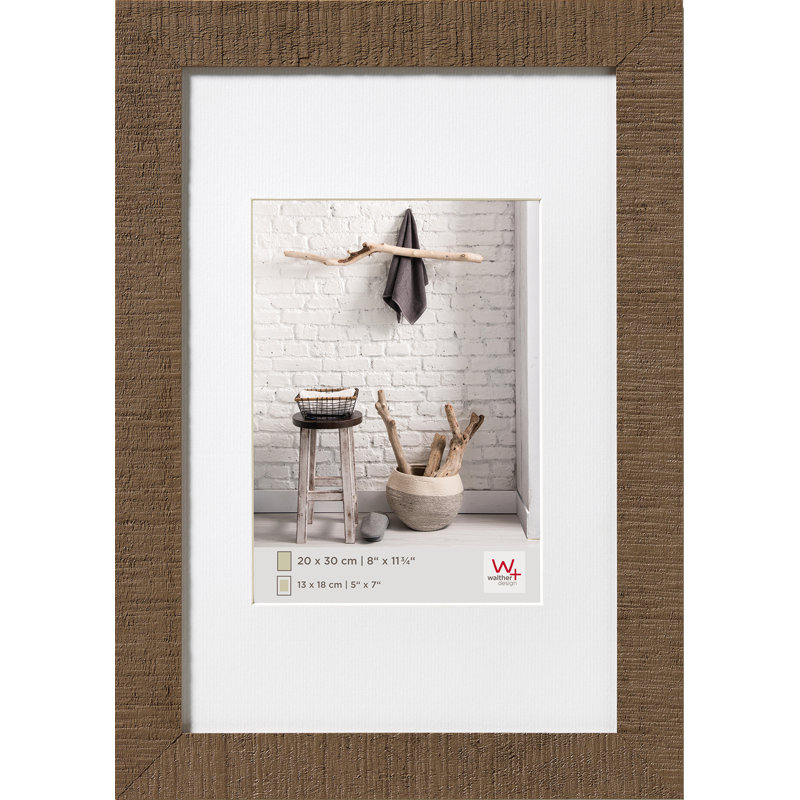 Solid Wood Picture Frame, Grey, 24.6cm H x 19.5cm W