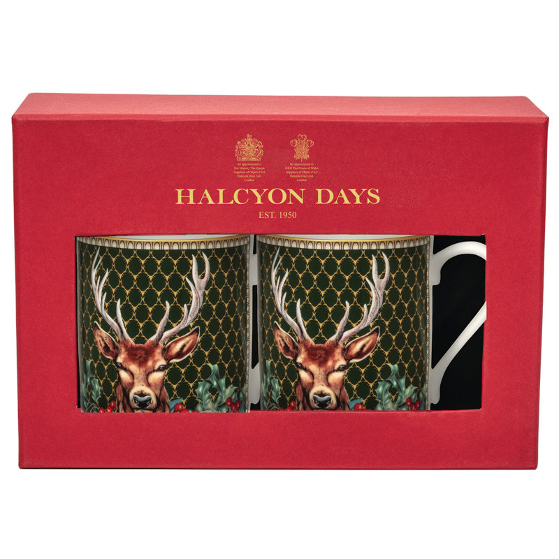 Antler Trellis Handmade China Coffee Mug