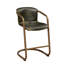 Chiavari Leather Counter Chair In Emerald Green