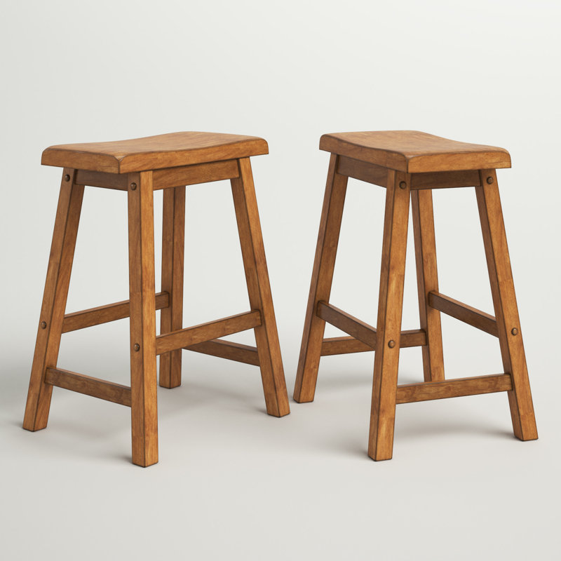 Whitworth Solid Wood Stool, Bar Stool (29" Seat Height), Oak