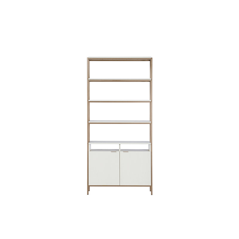Storage Bookcase, Champagne Gold/Cream