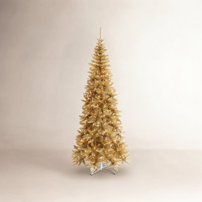 Champagne Tinsel Fir Pre-Lit Christmas Tree