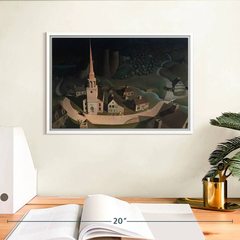 Tour de minuit de Paul Revere, Cadre flottant blanc, 37 po x 25 po